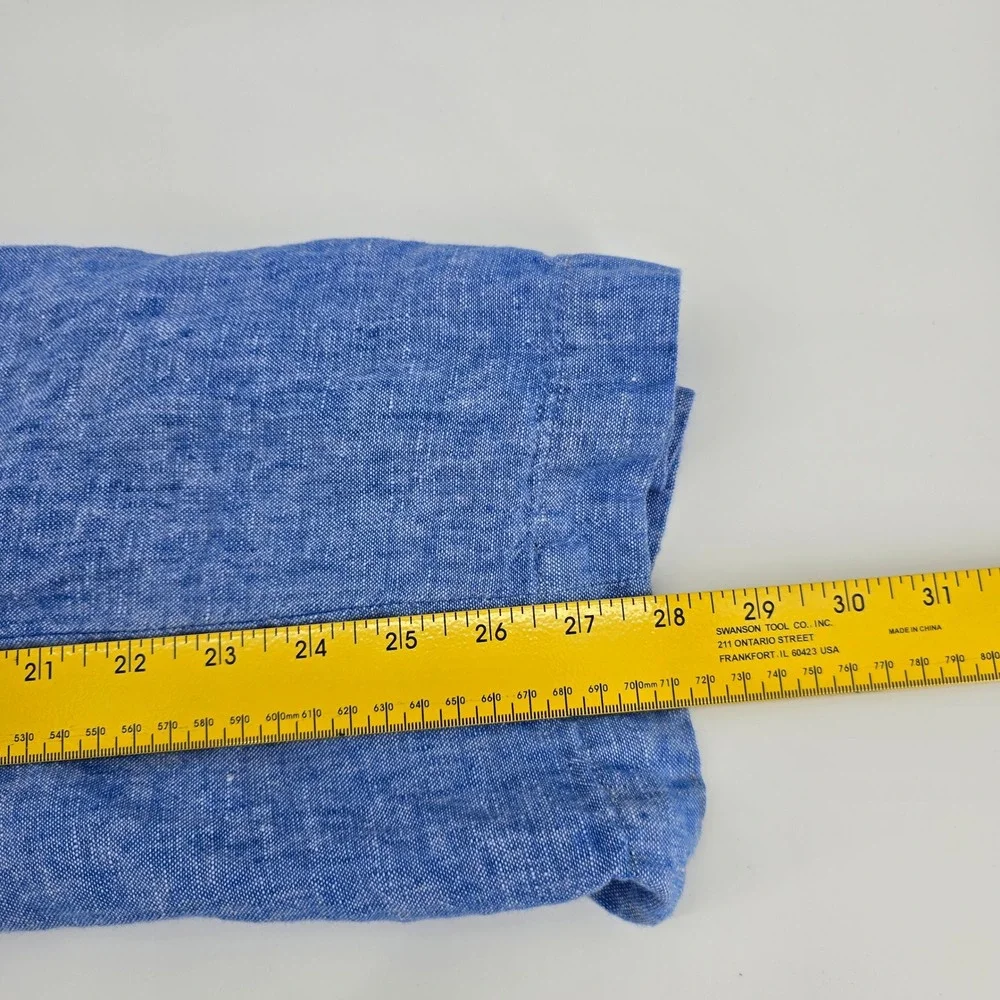 Talbots Linen Pants Womens Plus Petite 100% Linen Elastic Waist Blue 2XP
